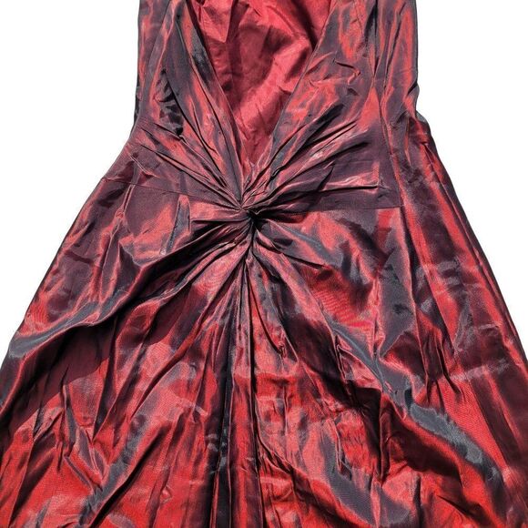 Vintage 90's Cache Gown 6 Oxblood Maroon Halter Backless Knotted Waist Aline USA - Picture 5 of 17